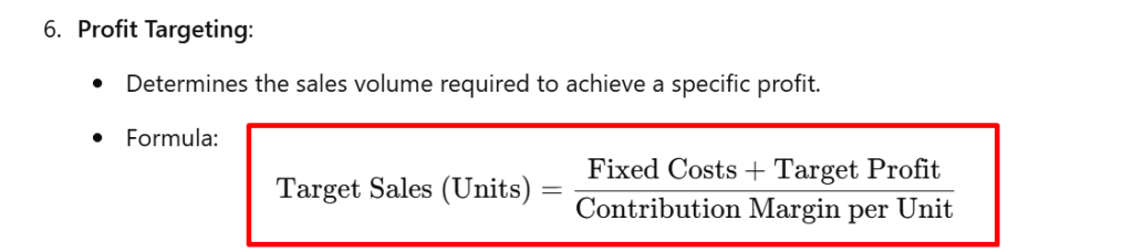cost formula